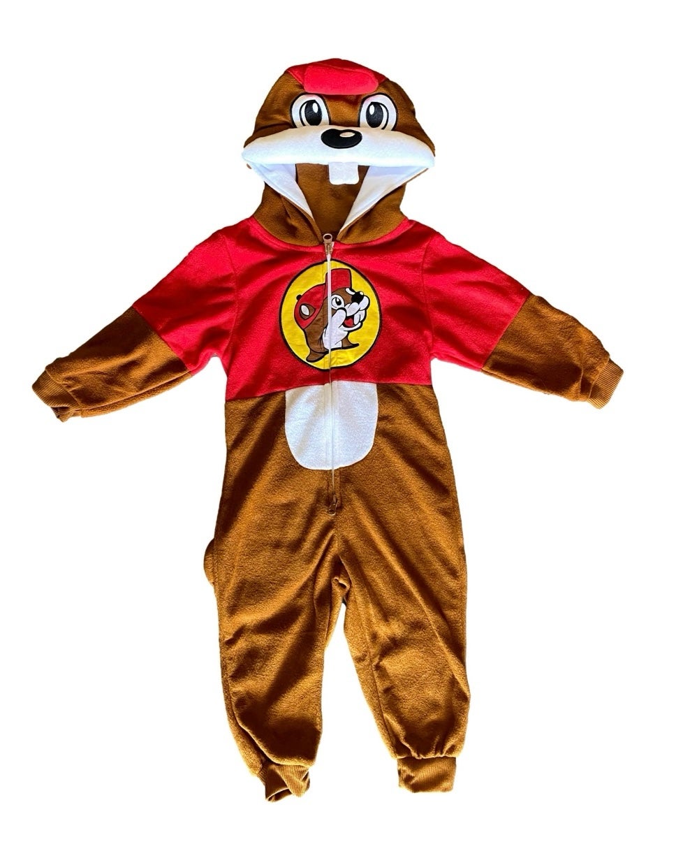Buc-ee's Beaver Costume Pajamas Mascot Adult L / XL Large One Piece NWT