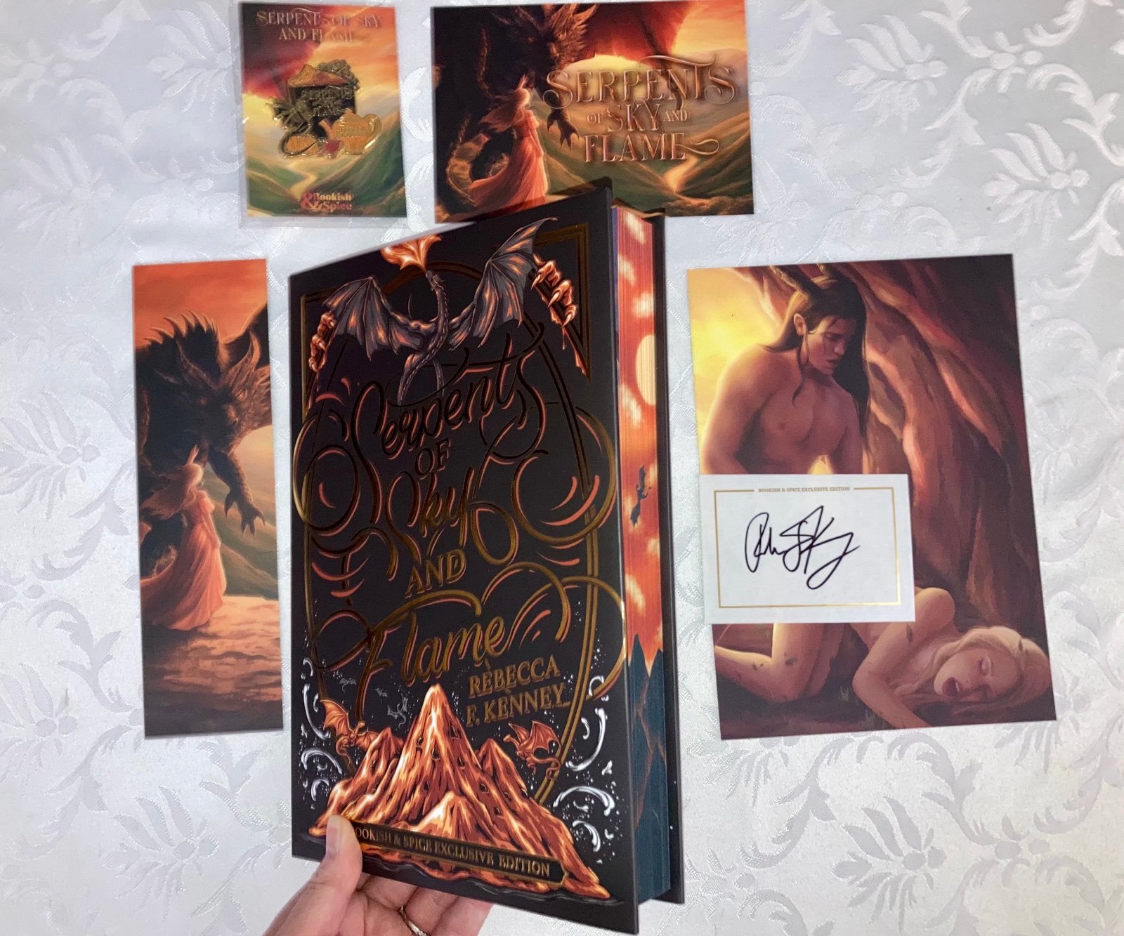 Bookish & Spice Serpents of Sky and Flame by Rebecca F Kenney - Full Box