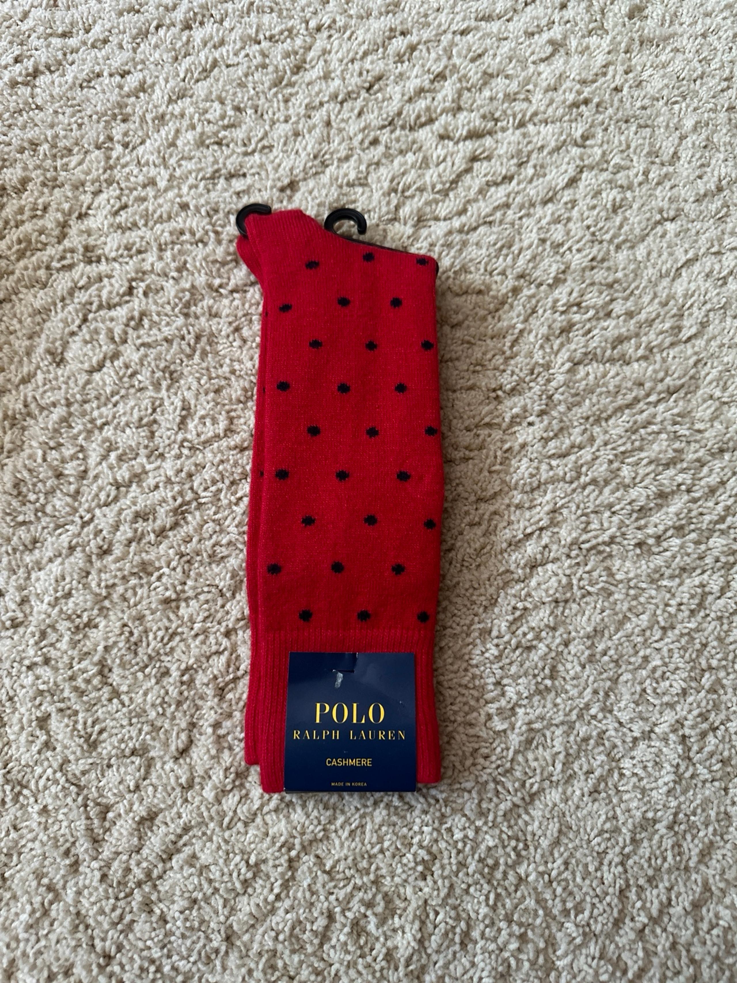 Polo Ralph Lauren Cashmere Socks Polka Dot Trouser Dress Socks