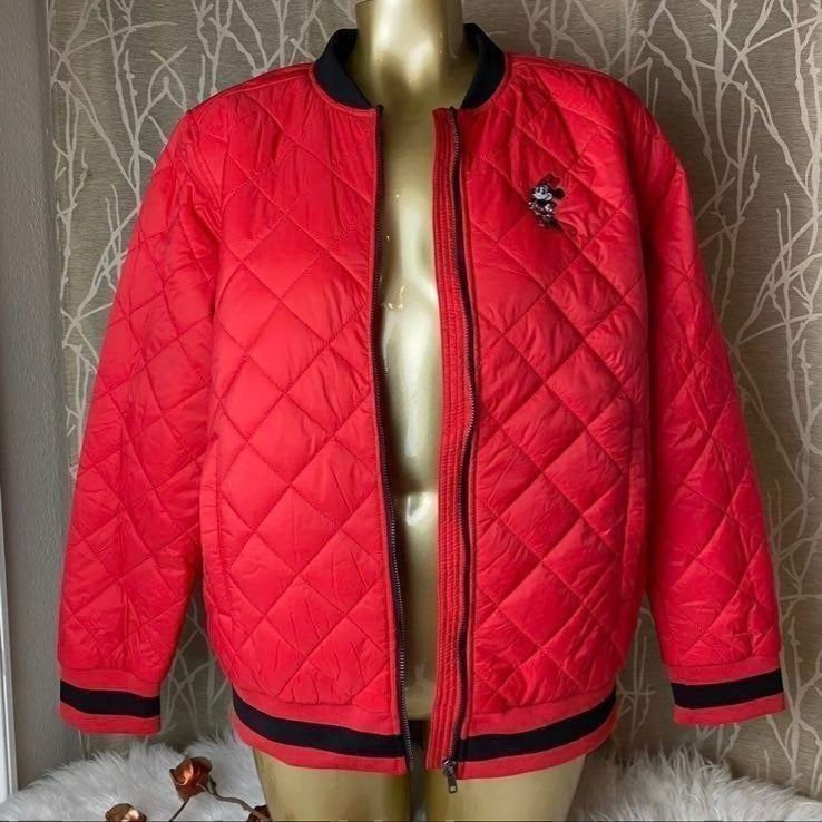 DISNEY MINNIE MOUSE WOMEN BOMBER JACKET LARGE