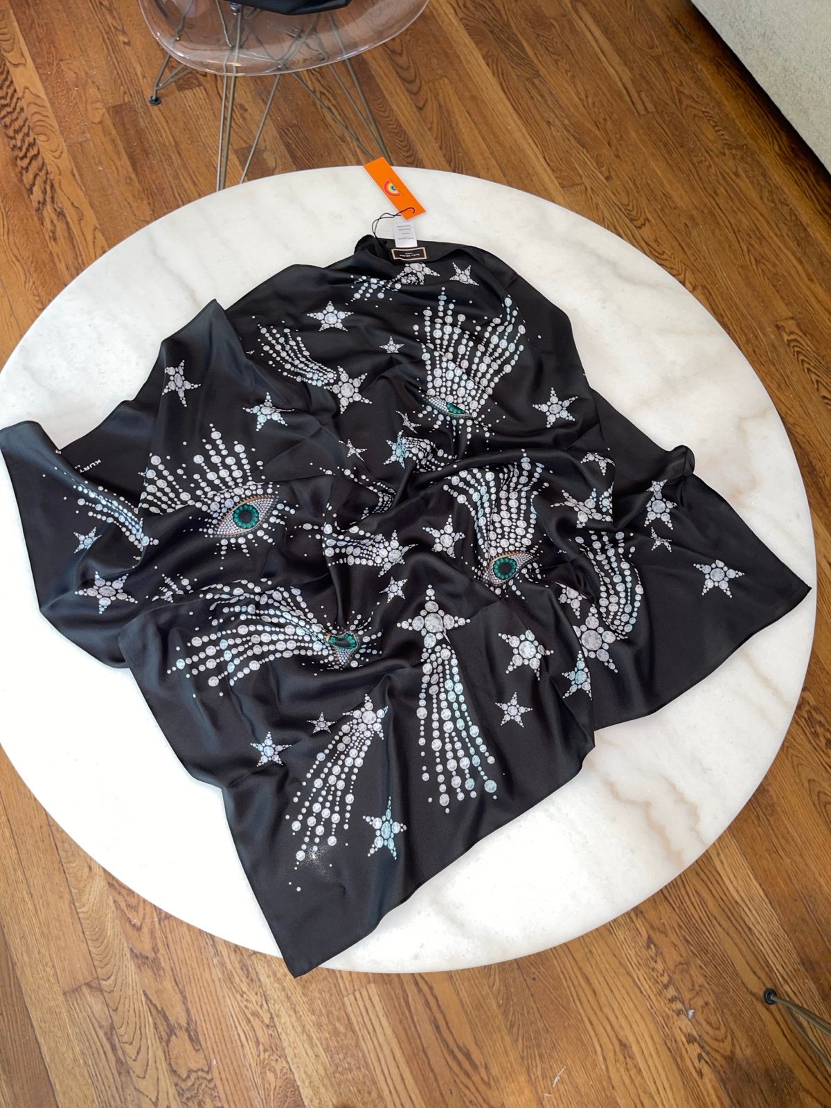 Kurt Geiger NEW Celestial Evil Eye Silk Scarf