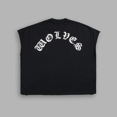Darc Sport-OKAMI CHOPPER GRUNGE CUT OFF TEE IN BLACK
