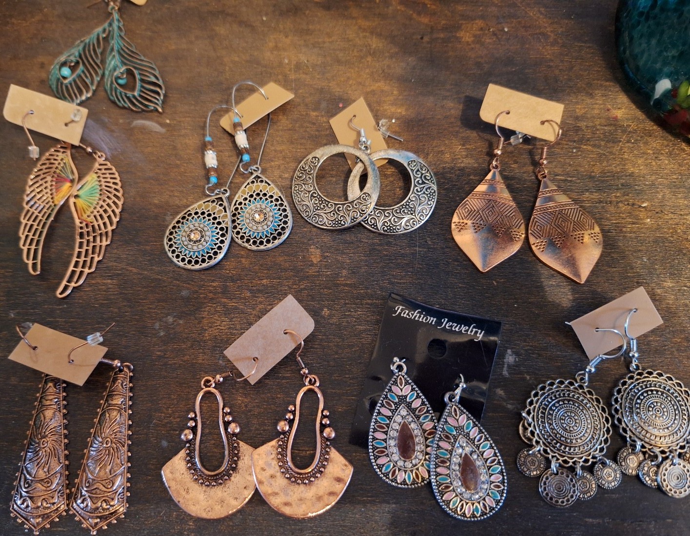 9 pair of assorted earrings