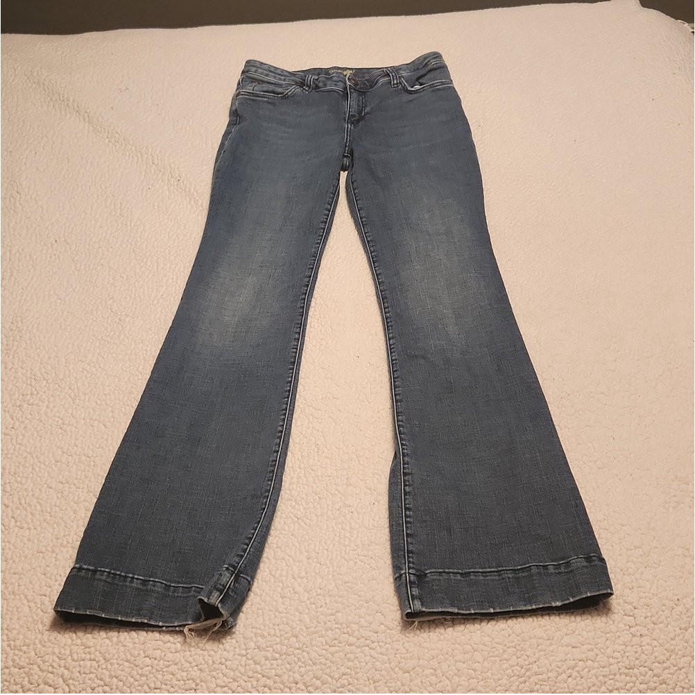Wrangler distressed flare wide leg acid washed jeans