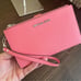 New Michael Kors large jet set double zipper wristlet wallet
