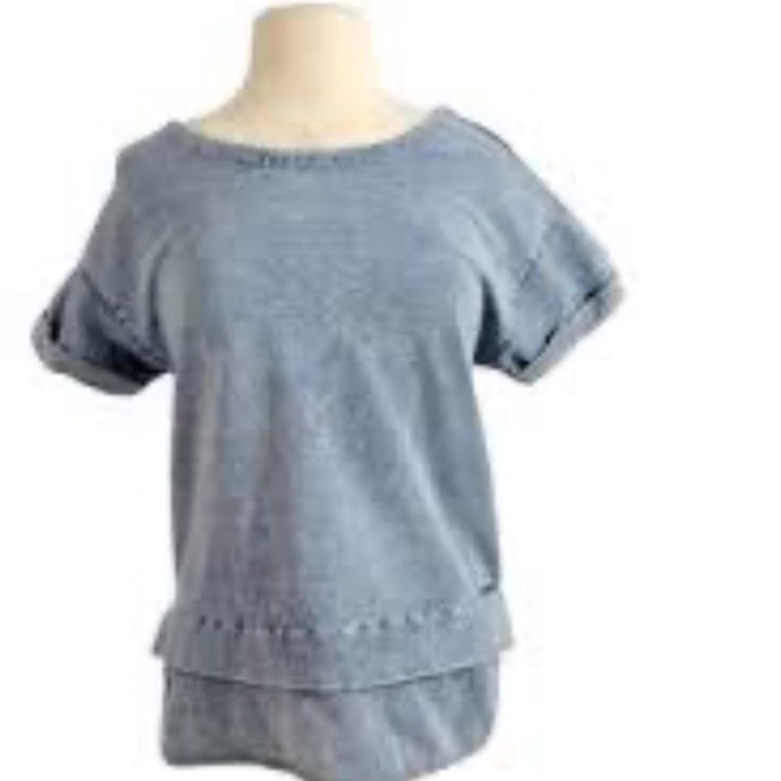 Marc New York Performance Chambray Layered Tunic Top, 2x