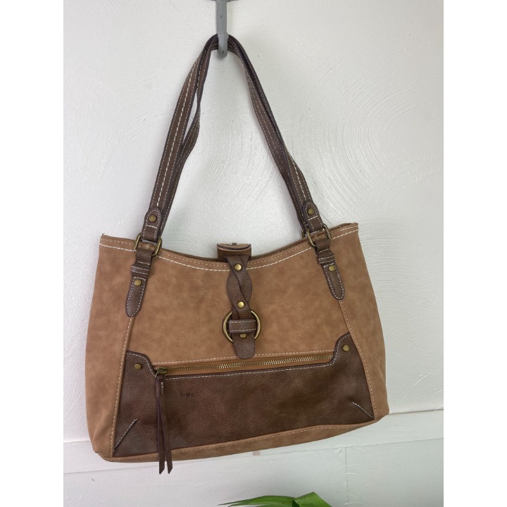 Boc Brown Two Tones Suede Handbag