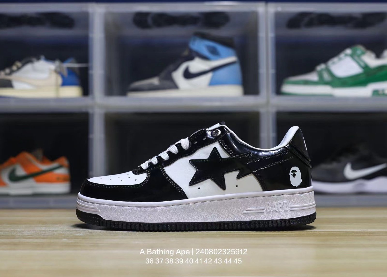 A Bathing Ape Sta Low Bapestas (black) Size EUR 42