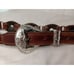 Vtg Demott Aten Women Teen S Western Concho Belt Silver Buckle Star Leather