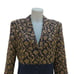 Vintage 1990 Dress Coat Top Coat Metallic Threads Gold Navy Lined Wool Handmade