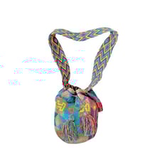 Mochila Wayuu Colombian Hand Woven Tribal Cross Body Strap Bag Art Studio Craft