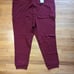 Red Ribbon Cotton Knit Jogger Pants Pockets Original Use MENS 3XL