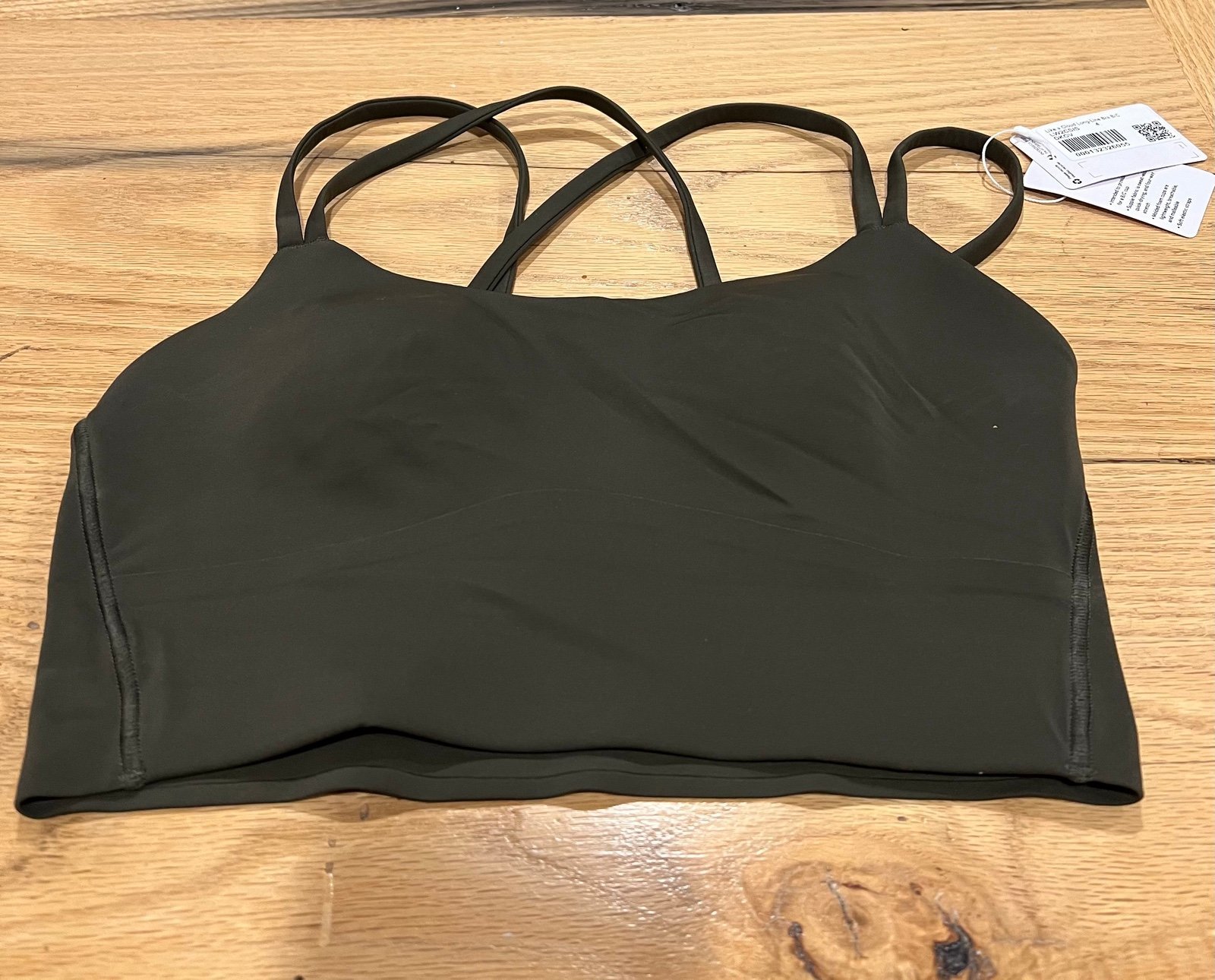 Lululemon NWT Like a Cloud Longline Bra Light Support, B/C Cup Olive Green SZ 4