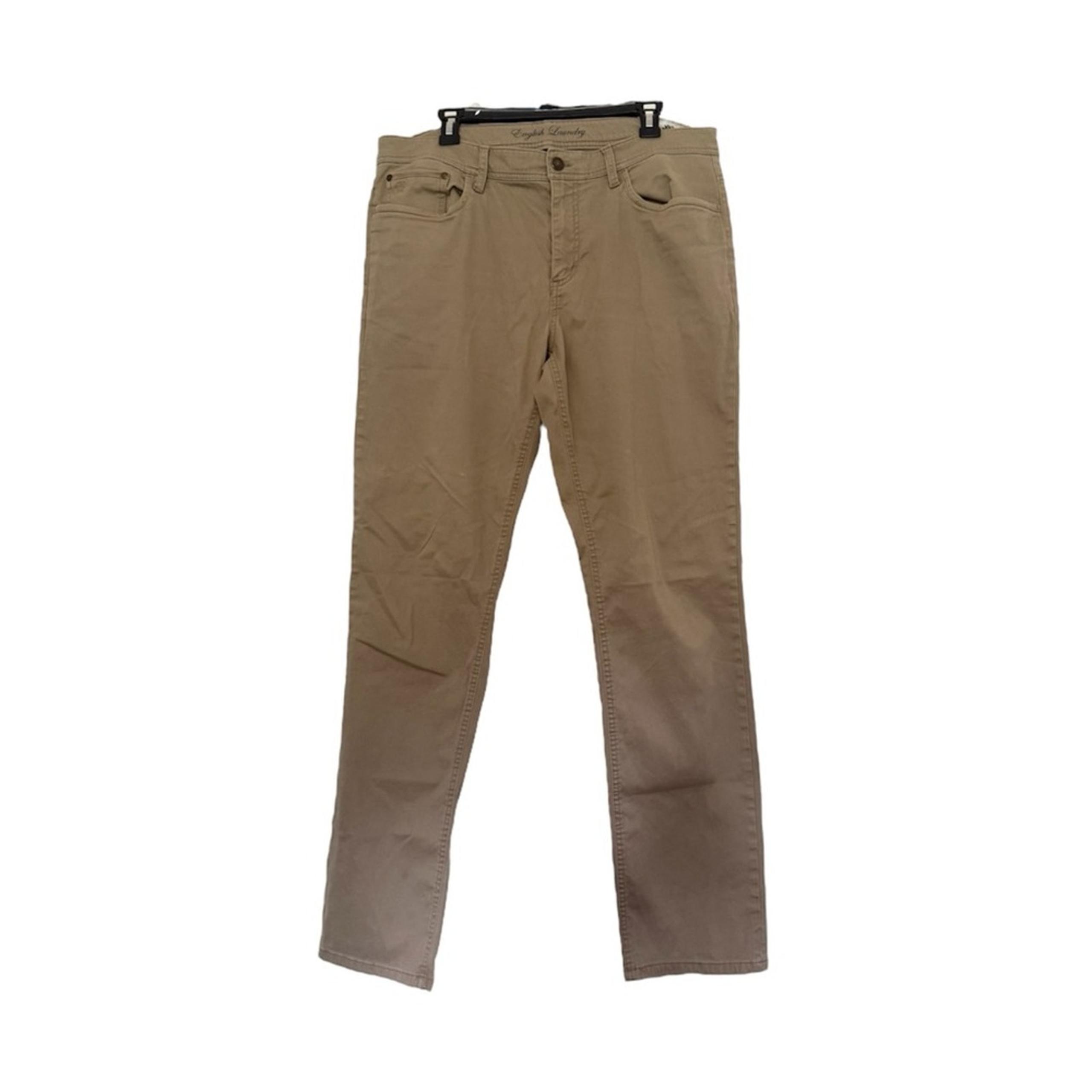 English Laundry Tan Khaki Cotton Chino Pants Straight Leg Size 36 x 34