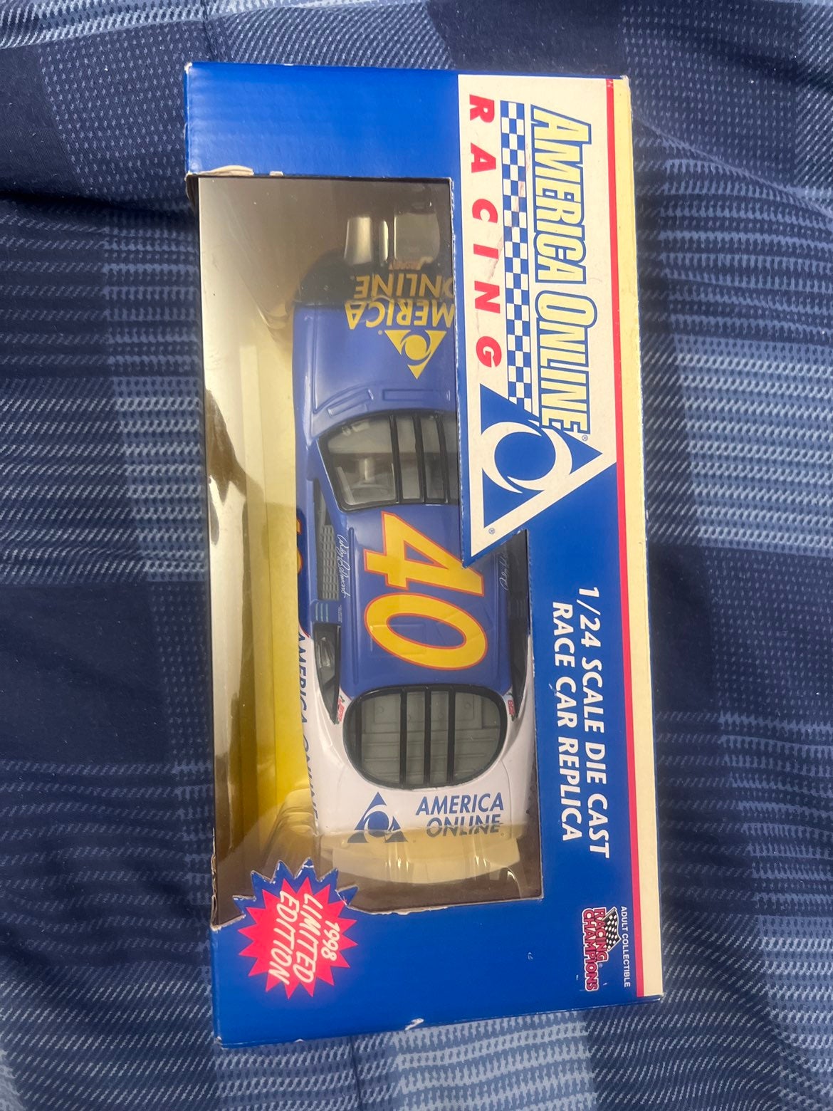 NEW 1998 Limited Ed. Andy Belmont Nascar #40 AOL 1:24 Diecast Race Car Replica