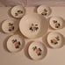 Ballerina MOSS ROSE 9 Round Serving & 7 Small Bowles- Edwin Knowles