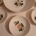 Ballerina MOSS ROSE 9 Round Serving & 7 Small Bowles- Edwin Knowles