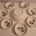 Ballerina MOSS ROSE 9 Round Serving & 7 Small Bowles- Edwin Knowles