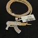 14K GOLD PLATED ICED OUT DIAMOND SIMULATED   CHAINS 20” BEST OF THE BEST JEWEL