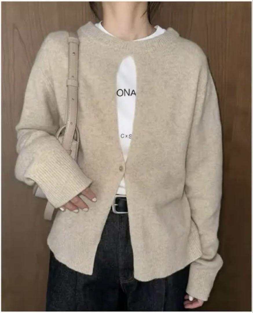 CLANE W FACE CENTER SLIT KNIT TOPS - メルカリ