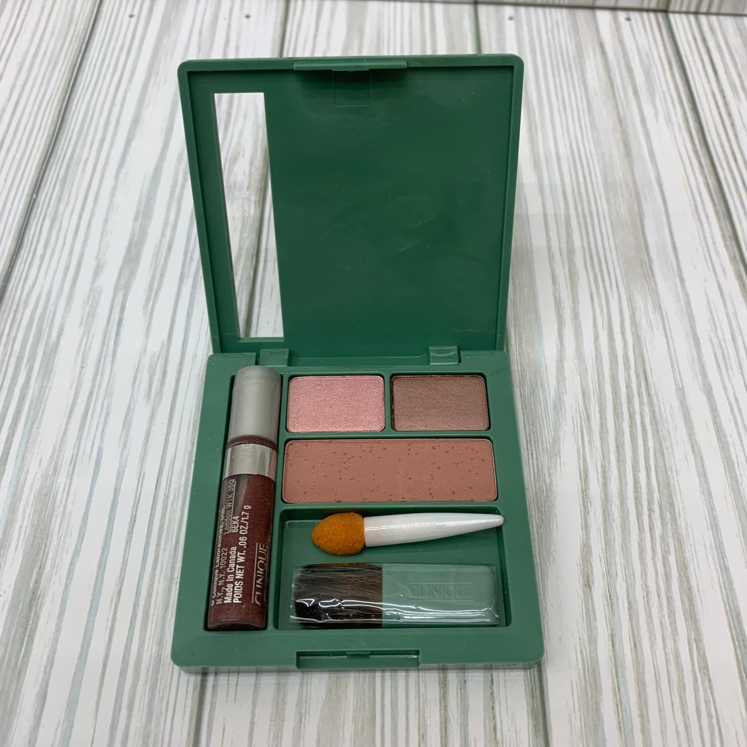 Vintage Clinique Makeup Quad K35 PROMO Set Lip Gloss/Blush/Eye Shadow