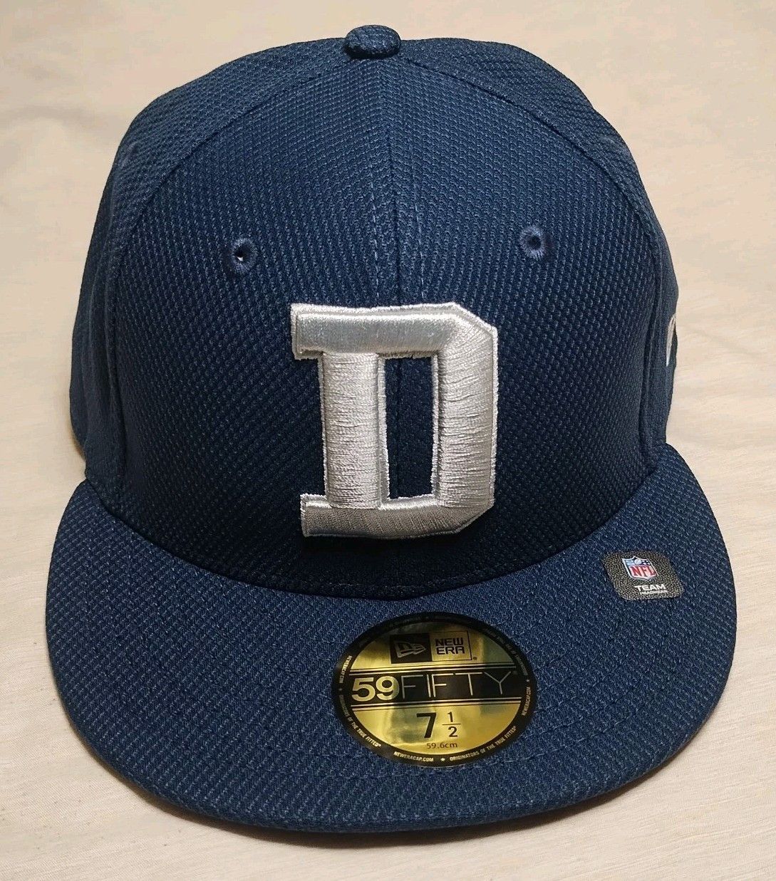 Dallas Cowboys New Era Navy Blue D NFL 59Fifty fitted hat 7 1/2 NEW