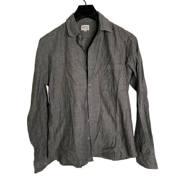 Corridor button down shirt long sleeve 100% cotton gray men's size small