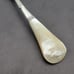 Antique Mother of Pearl Sterling Silver Ferrule Meat Serving Fork