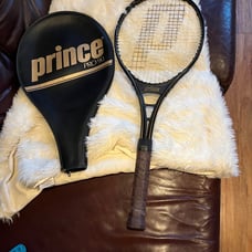 Vintage Prince Graphite Pro Series 90 Tennis Racket Racquet & Cover. There is a