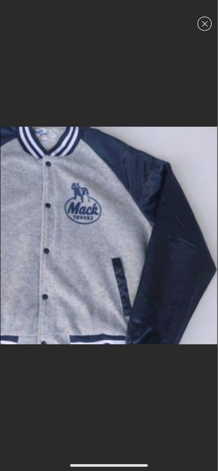 Vintage 80s MACK Trucks CHALK LINE Jacke