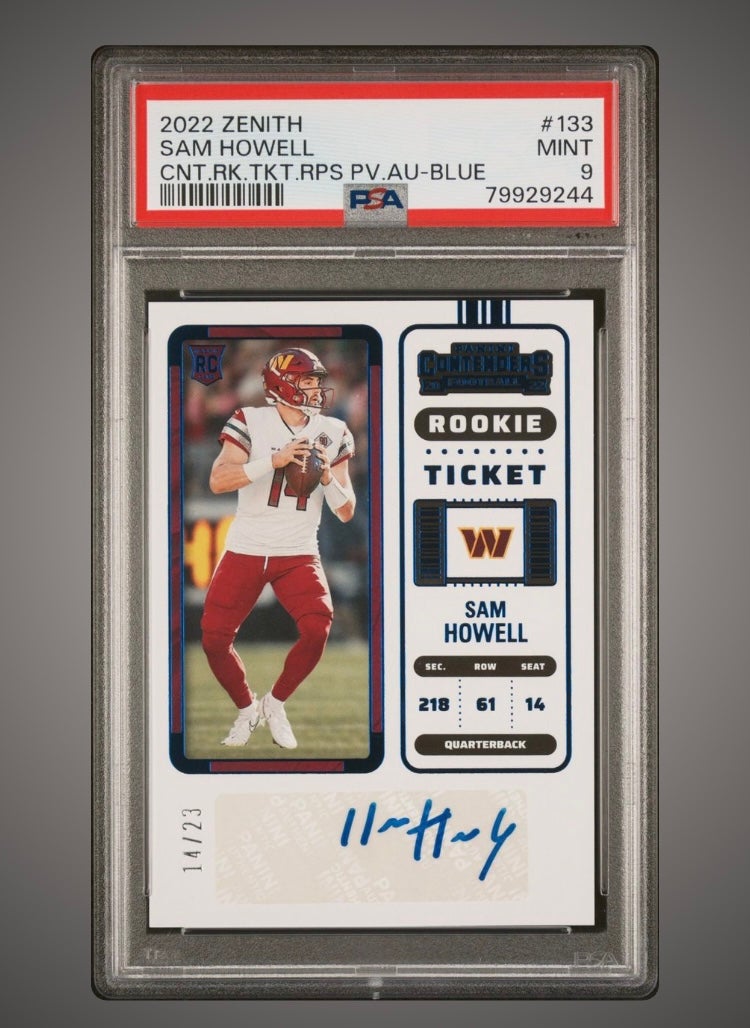 2022 Sam Howell Contenders Rookie Ticket RPS-True SSP # /23 PSA 9-(1/1 Auto)