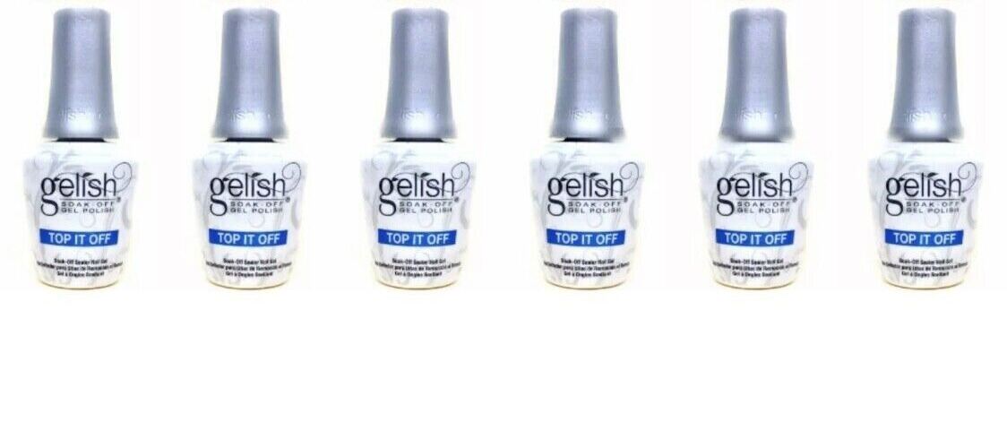 Harmony Gelish LED/UV Top It Off Soak Off Gel Top Coat 0.5oz bundle 6pcs 2023