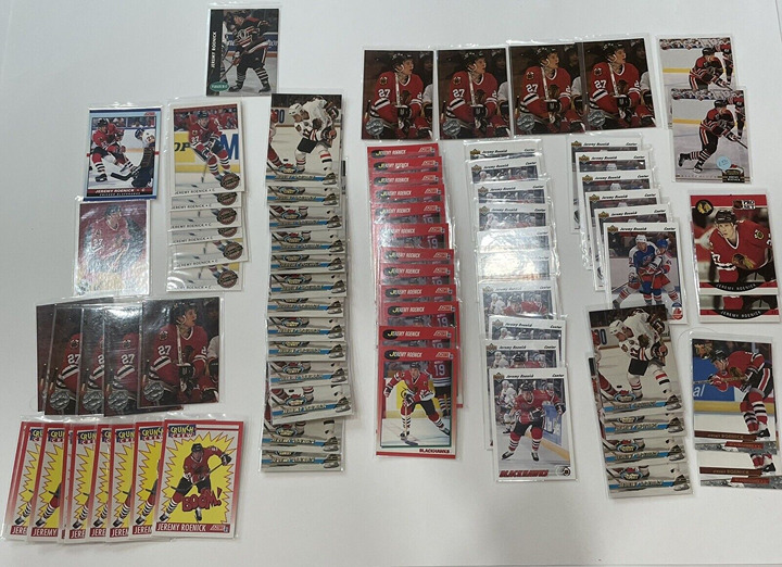 (79) x Jeremy Roenick NHL hockey card lot gradable cards