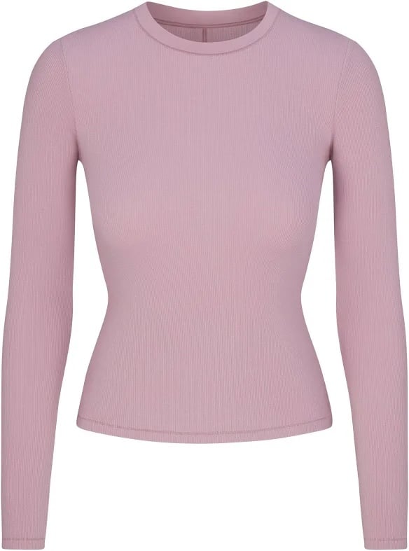 Skims Cotton Rib Long Sleeve T-Shirt