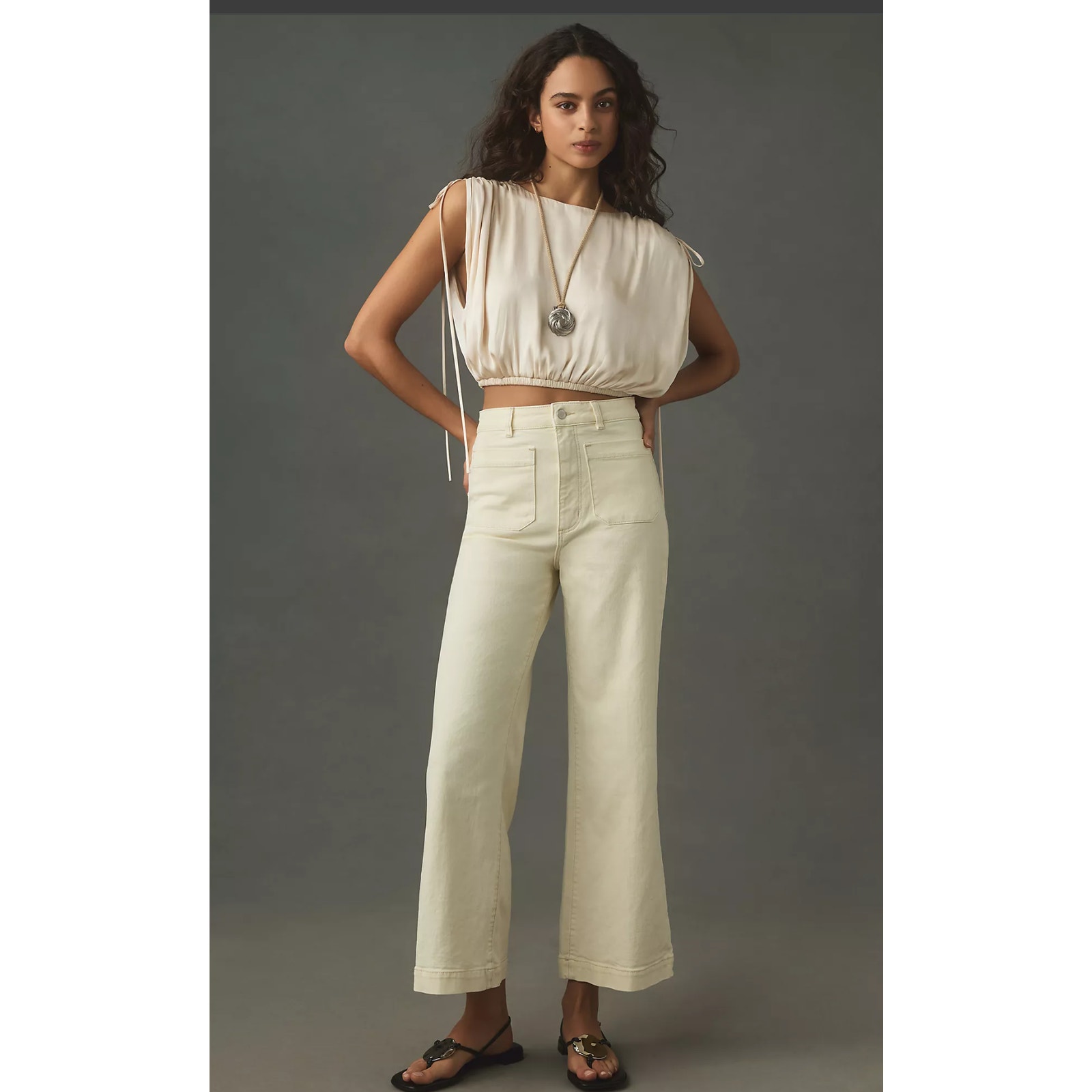 Rolla's Sailor Stretch Denim High Rise Wide Leg Jeans