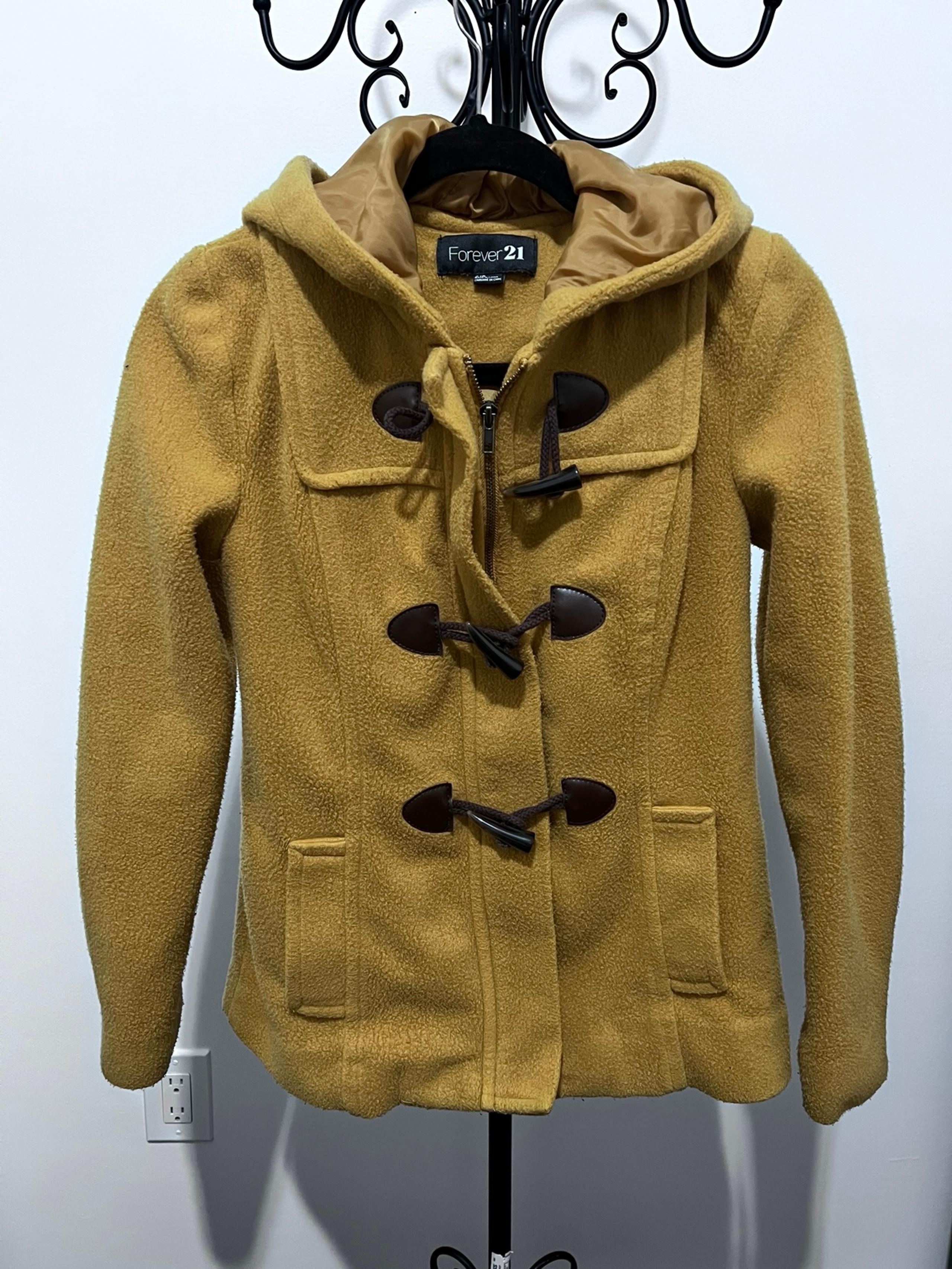Mustard Yellow Toggle Coat Great Condition Small
