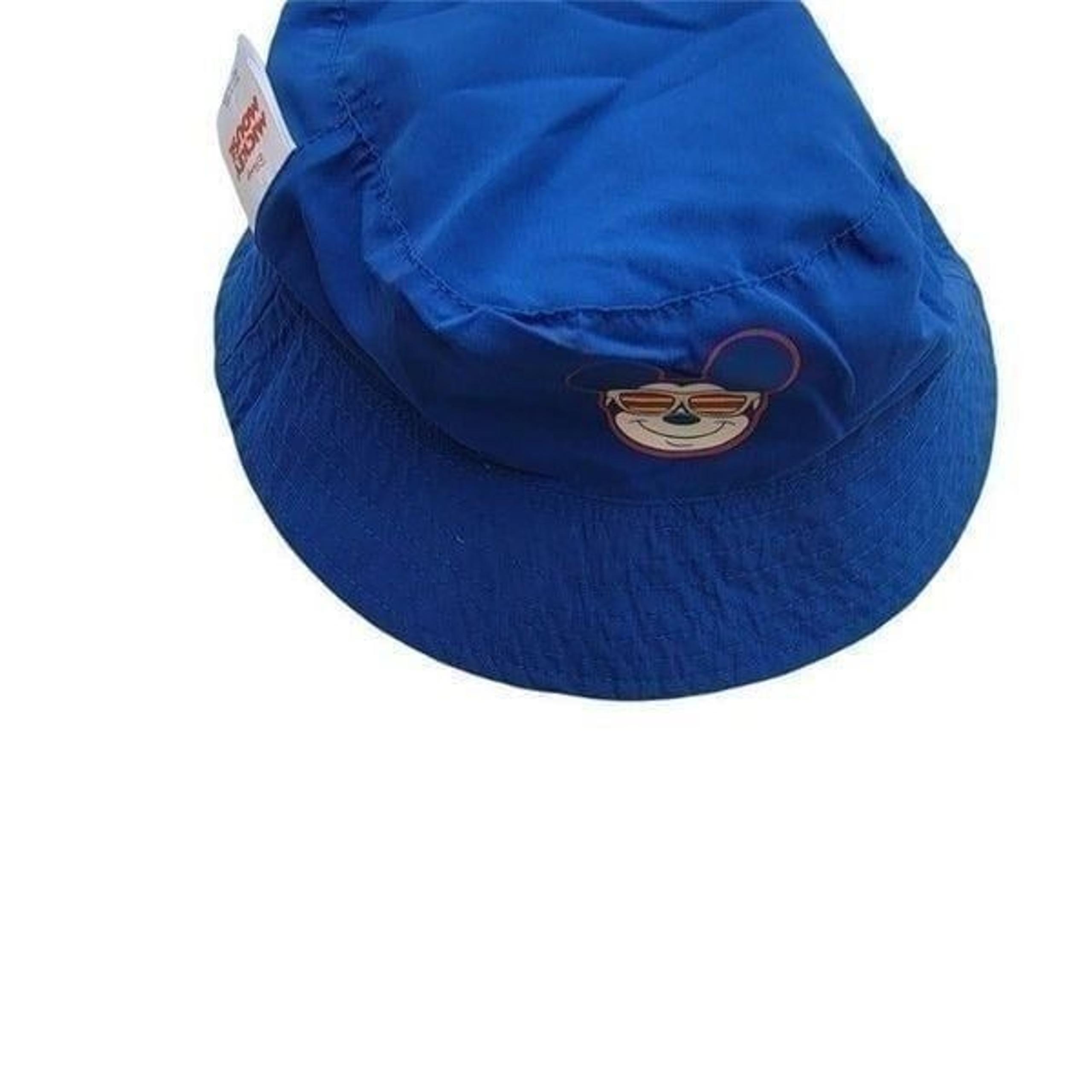 Disney Toddler Blue Red Mickey Mouse Lightweight Reversible Bucket Hat One Size