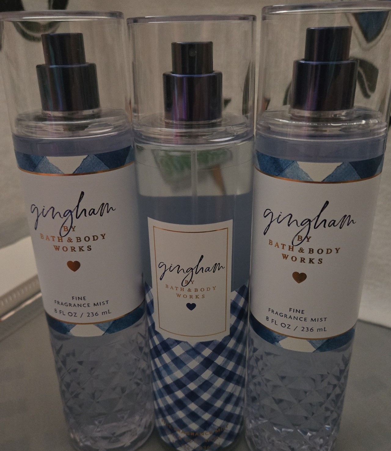 BBW GINGHAM FRAGRANCE MISTS X3