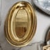 3 Pcs. Kromex Serving Tray 360° rotatable holder / Gold oval Serving Tray