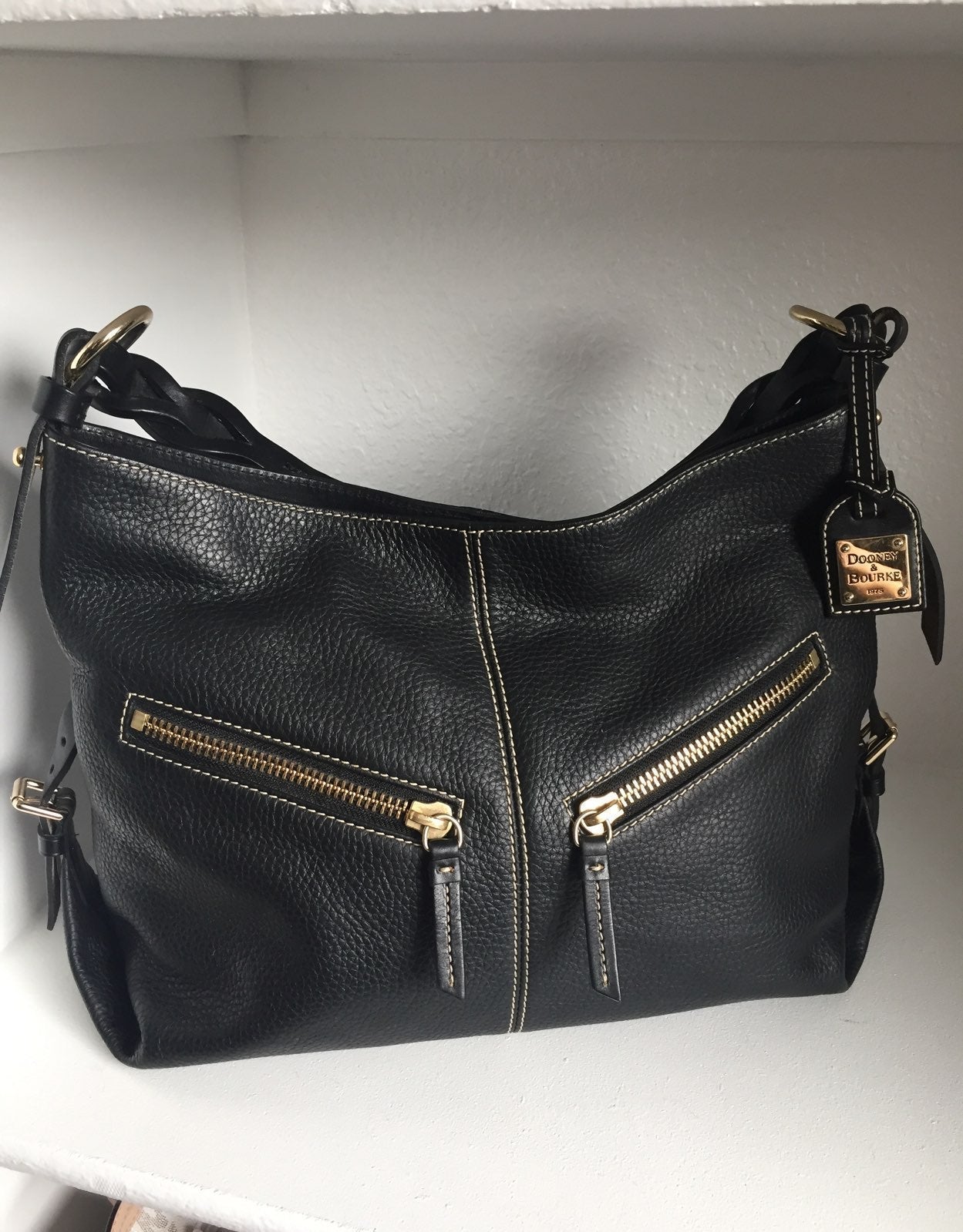 Dooney and bourke Black Leather Hobo