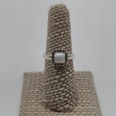Size 7 Sterling Silver Square Pearl Silpada Brand Ring A3069