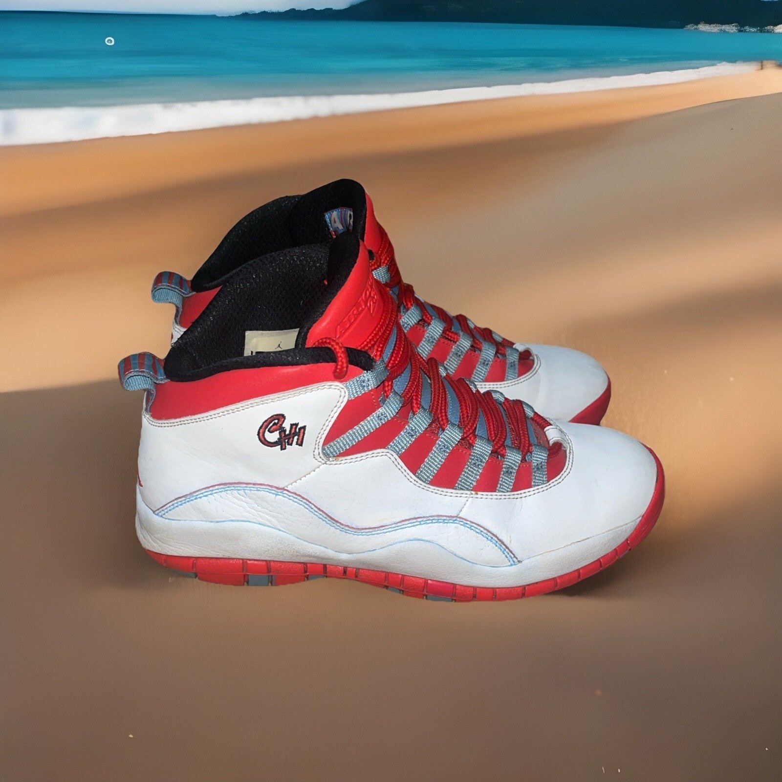 2016 Nike Air Jordan 10 Retro City Pack Chicago Flag 310805-114 Men's Size 9.5