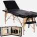 84 L Massage Table 3 Fold Adjustable Portable Facial Spa Salon Bed Tattoo Black