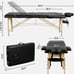 84 L Massage Table 3 Fold Adjustable Portable Facial Spa Salon Bed Tattoo Black