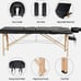 84 L Massage Table 3 Fold Adjustable Portable Facial Spa Salon Bed Tattoo Black