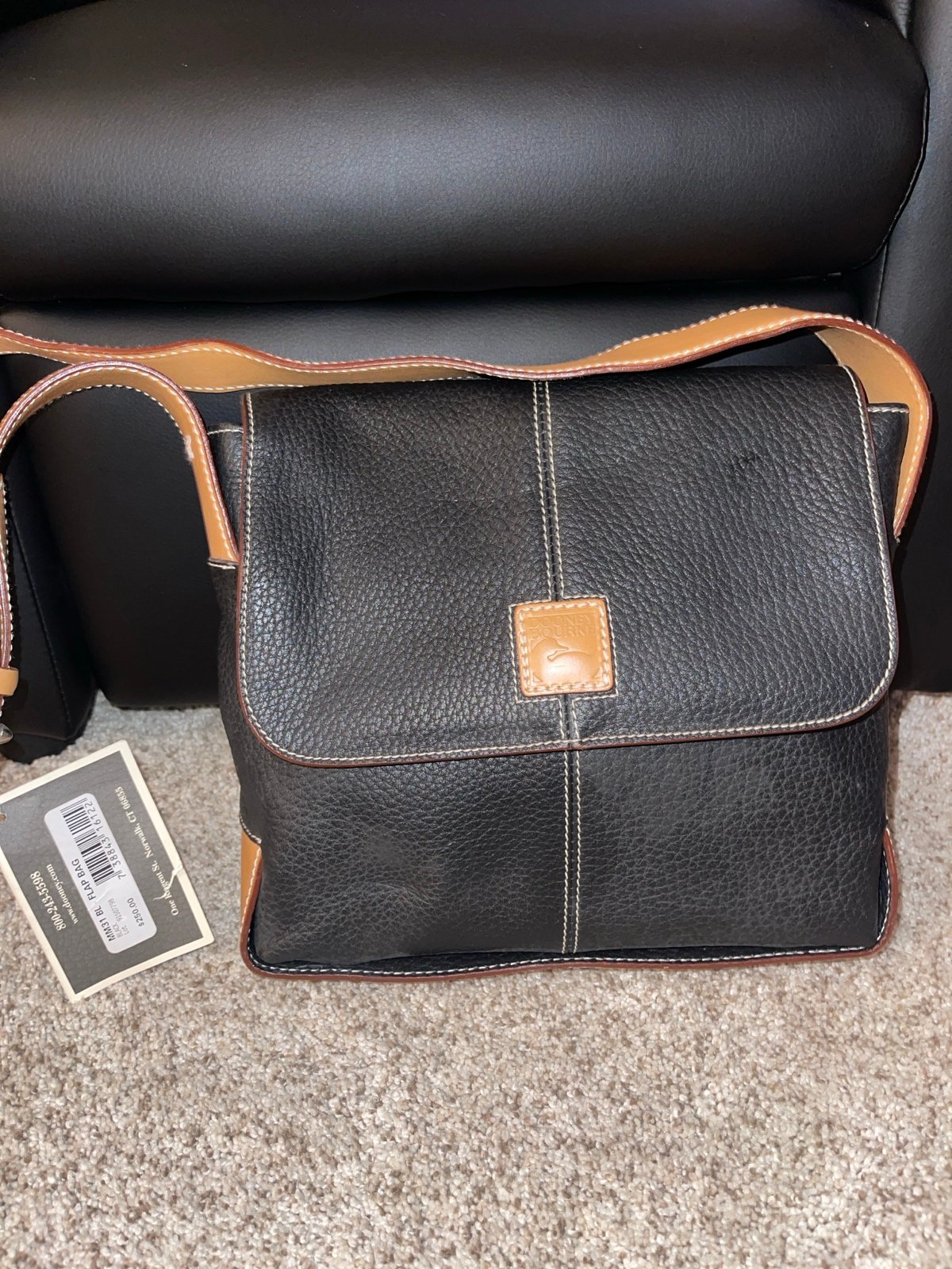 NWT RARE Vintage Dooney & Bourke Black Flap Bag Purse VHTF NEW