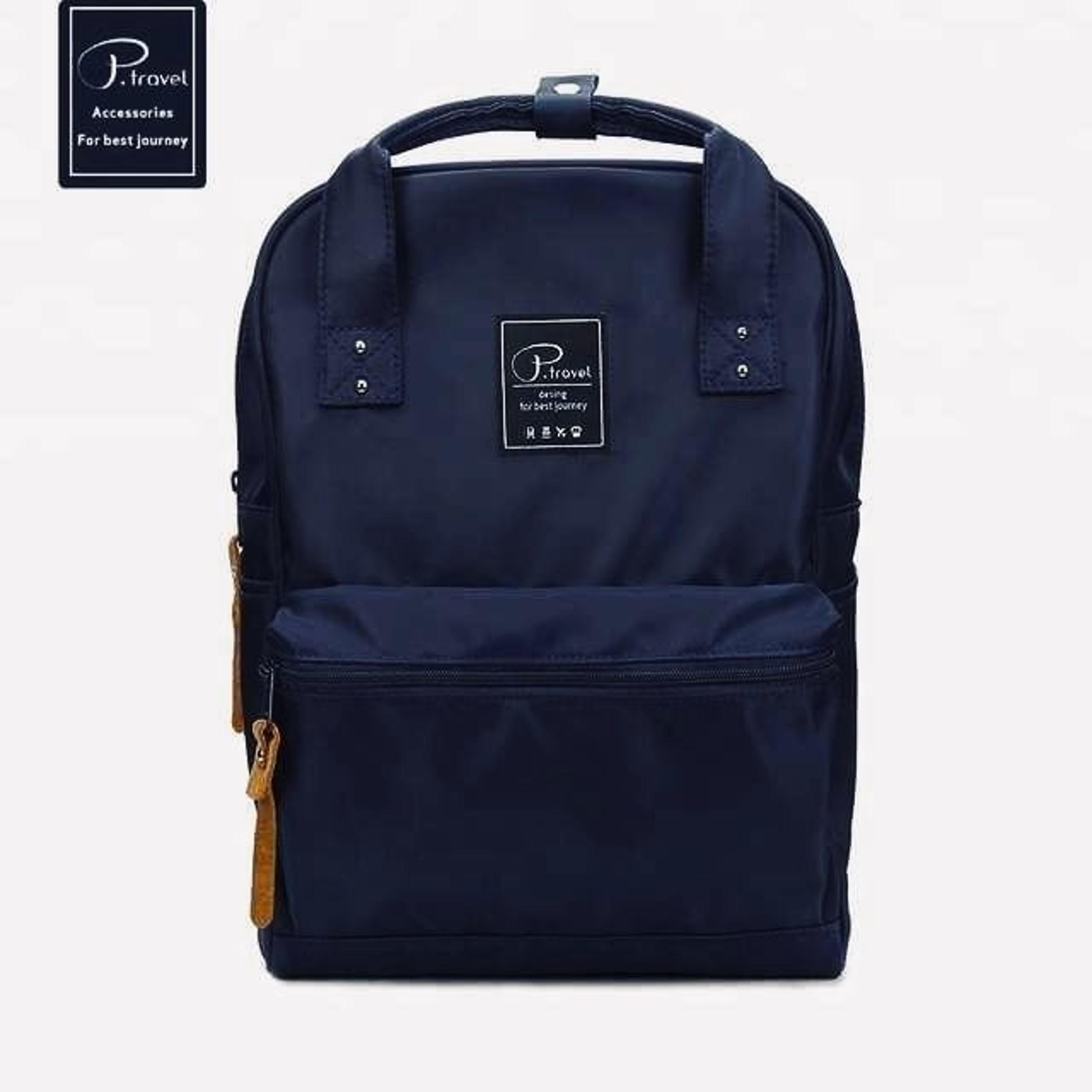 P.Travel Nylon Waterproof Backpack, Navy