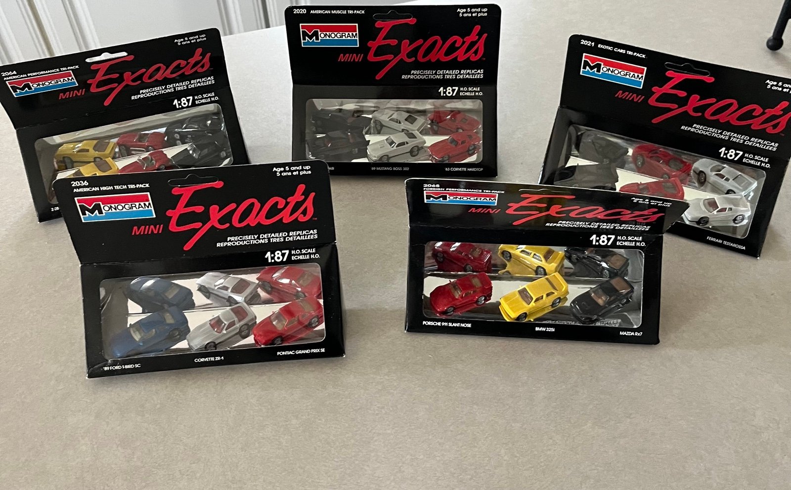 Mini Exacts H.O scale 1:87 American Performance Tri Pack Monogram set of 5