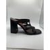 Goffredo Fantini Womens Black Y2K Chunky Heels Size 37 US 6.5 Italy Open Toe