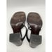 Goffredo Fantini Womens Black Y2K Chunky Heels Size 37 US 6.5 Italy Open Toe